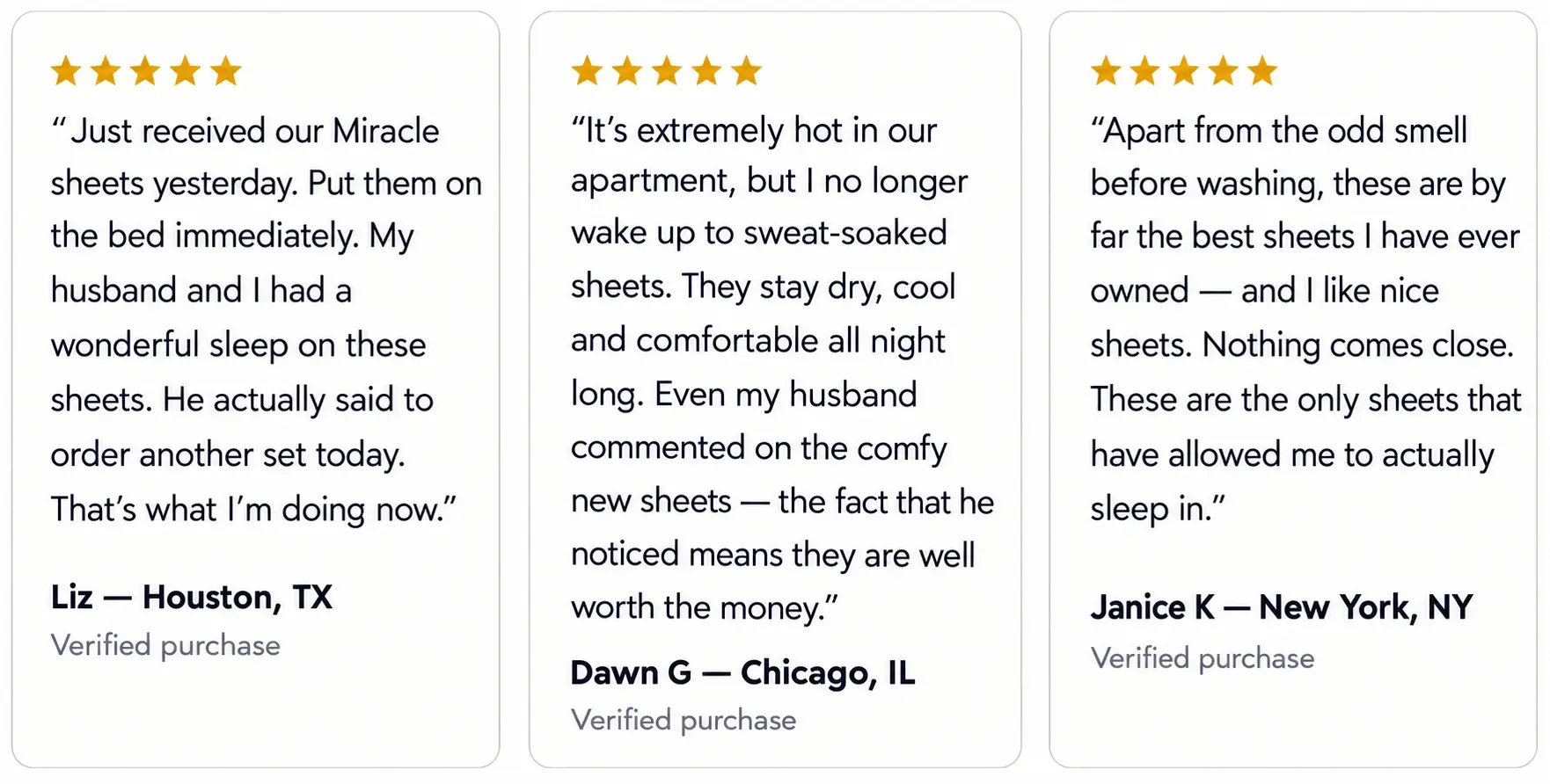 Miracle Sheets real customers